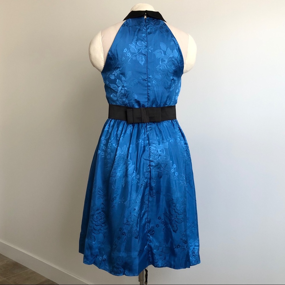 Satin Brocade Floral Dress - Picture 5 of 13